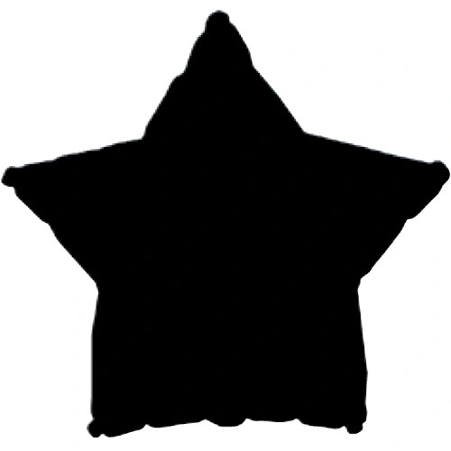 Star Shaped Black Balloon.