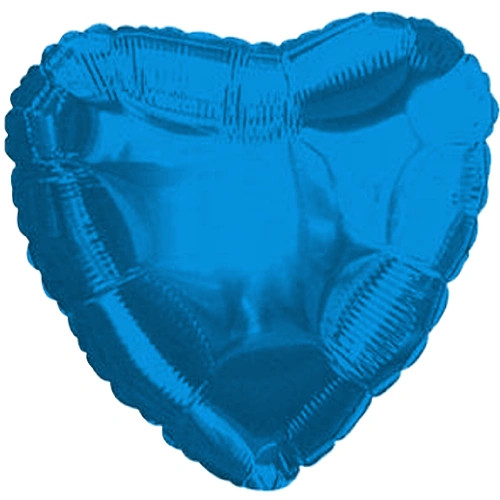 Heart Shaped Blue Mylar Balloon.