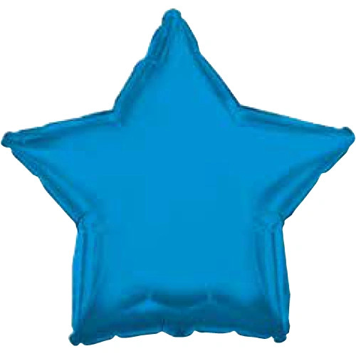 Star Shaped Blue Mylar Balloon.