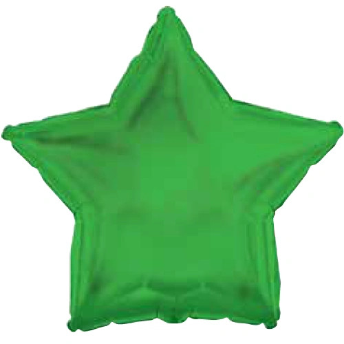 Star Shaped Mylar Balloon in Green Color.