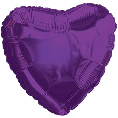 Heart Shaped Quartz Purple Balloon.