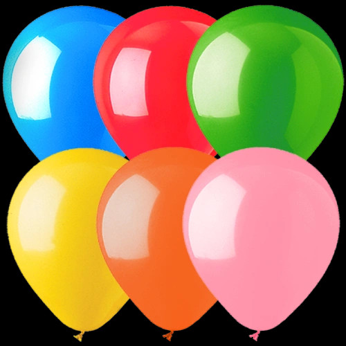 Six Different Colored Balloons.