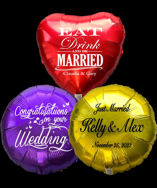 Custom Wedding Mylar Foil Balloon