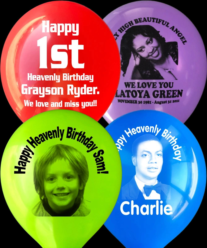 Happy Heavenly Birthday Printed Balloon
