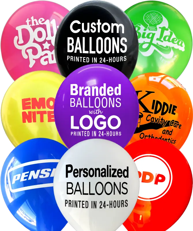 custom 12″ latex balloons